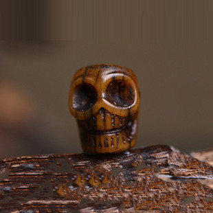 藏区回流骆驼骨尸陀林手工雕刻骷髅吊坠配饰文玩骨头手串挂坠饰品