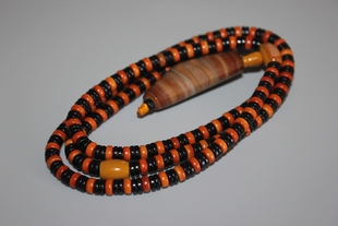 精品佛眼缠丝玛瑙天眼珠勒子 牛角羊角勒子 椰壳橄榄核链子挂绳