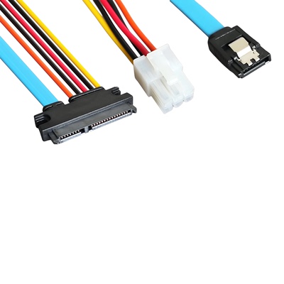 22Pin转电源方6pin+SATA一体硬盘光驱数据线7Pin+15Pin一体线