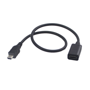 八鹰Mini USB母转Type-C公转接头 迷你T型母头转数据线充电转换头老式行车记录仪老接口适用于转华为手机接头