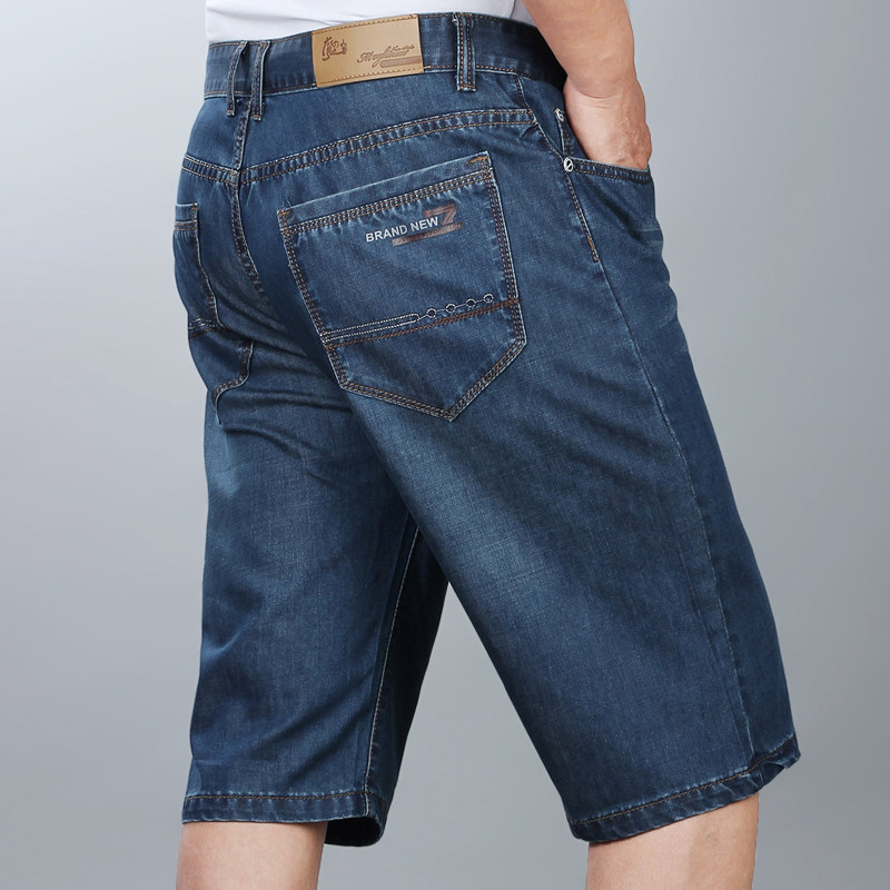 夏季新款加肥加大號牛仔短褲中老年特體胖子大碼肥佬直筒牛仔短褲在類目 男裝, 牛仔褲中 - 來自Buy2taobao.com提供專業的淘寶代購服務