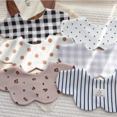 2岁 宝宝围嘴婴儿口水巾双面棉口水围兜0 ins韩版 围嘴bbnbaby新款