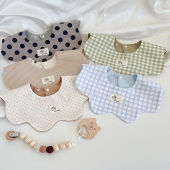 宝宝棉质围嘴婴儿口水巾百搭双面口水兜围兜0 新款 2岁 秋季 ins韩版