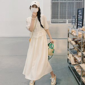 设计感小众白色连衣裙女夏季2022年新款法式超仙女收腰初恋长裙子图片