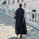 已出货2023春季新款灯芯绒拼接深灰色风衣225-7010-P145-控198，女装风衣，浙宝225