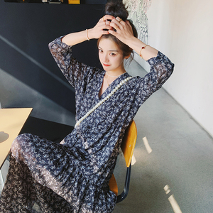 已出货2023夏季新款 碎花长款连衣裙225-6603-P115（控168）图片