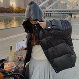 2022冬季新款帽子拉链设计90绒羽绒服225-7053-P335（控468），女装羽绒服，浙宝225