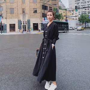 2022秋季新款 已出货 黑色 双排扣连衣裙225-2012-P115（控168）,女装连衣裙,浙宝225