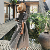 出货中2022夏季新款黑白格子连衣裙225-6633-P105（控158），女装连衣裙，浙宝225