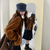 出货中25秋新款麂皮绒夹克外套225-960-P155（控218），女装短外套，浙宝225