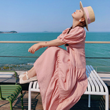 出货中2022夏季新款浅粉色连衣裙225-6639-P105（控158），女装连衣裙，浙宝225
