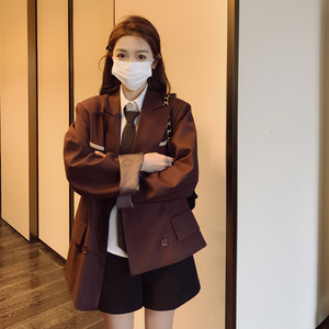 2023秋季新款 不对称设计时尚西装外套女西服225-23003-P125控178图片