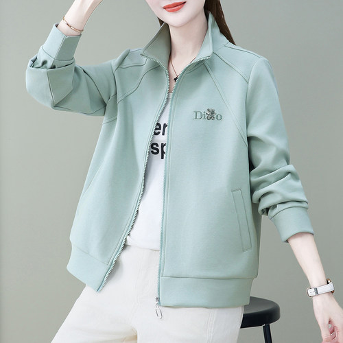 时尚挺括正肩卫衣外套女春秋棉质
