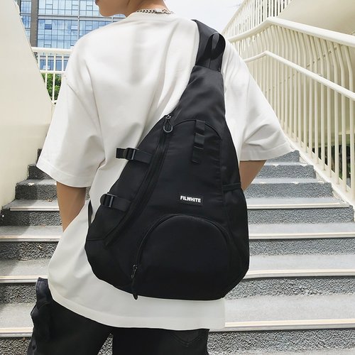 胸包男士工装斜挎包运动休闲包潮牌学生书包大容量单肩包女斜挎包