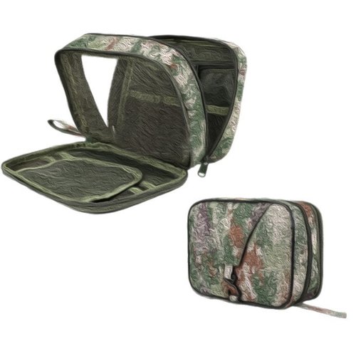 迷彩双层洗漱包户外大容量迷彩内务收纳包便携包牛津布挂钩洗漱袋