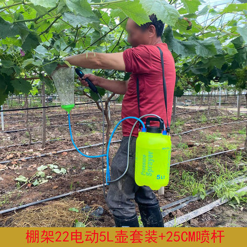 新品5L电动喷雾器葡萄膨果器套袋细雾喷头药水药液回流催红浸果器