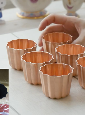 韩国镀层可露丽铜模 Cannele  迷你可丽露蛋糕模具 卡娜蕾铜模