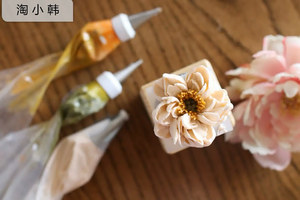 韩国豆沙裱花奶油土 视频教程 Clay cream beanpaster裱花嘴套装