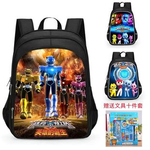 新款迷你特工队书包幼儿园小学生6-12岁三年级超轻减负男童双肩包