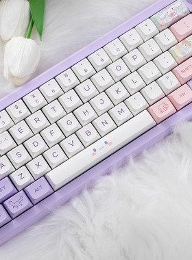 玉桂狗键帽可爱薰衣草XDA高度球帽PBT热升华客制化键盘键帽