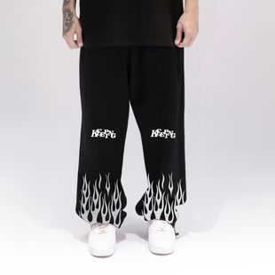 KeepingGear街舞潮牌宽松嘻哈运动长裤爵士HIPHOP简约跳舞运动裤