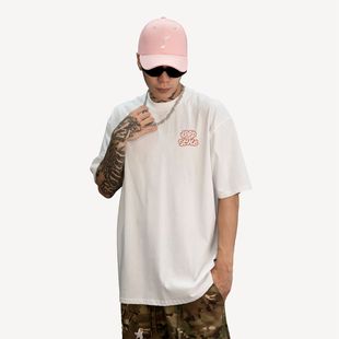 胡飞扬xKeepingGear联名系列男女同款宽松短袖黑白小领口不变形