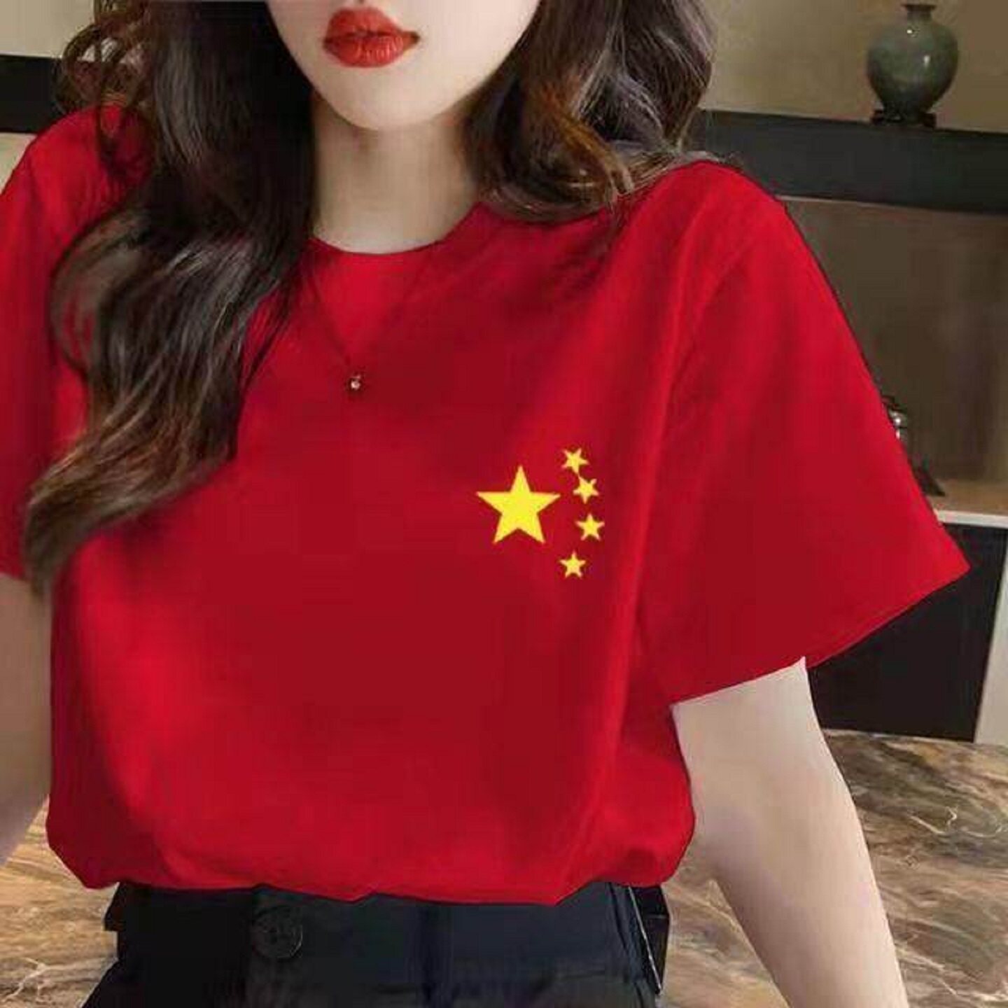 我爱中国五星红旗合唱演讲T恤