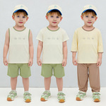 包邮春夏季新款儿童冰丝家居服套装男女童短袖空调服凉感透气宝宝