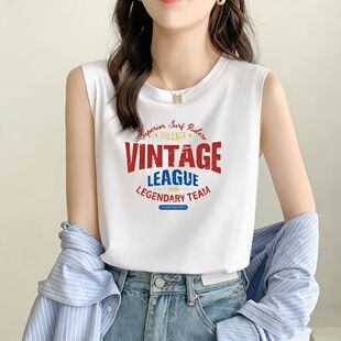 包邮背心2026女士新款无袖T恤宽松遮肉夏季吊带洋气百搭韩版上衣
