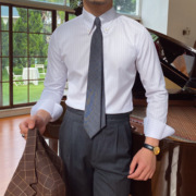 Mr. Lu San's homemade fashion casual striped shirt long-sleeved Korean trend slim shirt British men's shirt