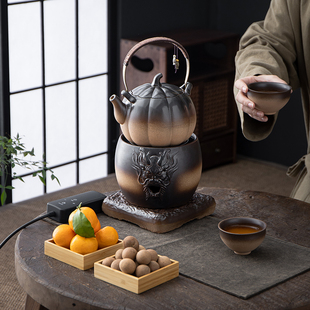 电陶炉煮茶壶烧烤炭炉围聚器具全套 围炉煮茶家用室内烤火炉套装