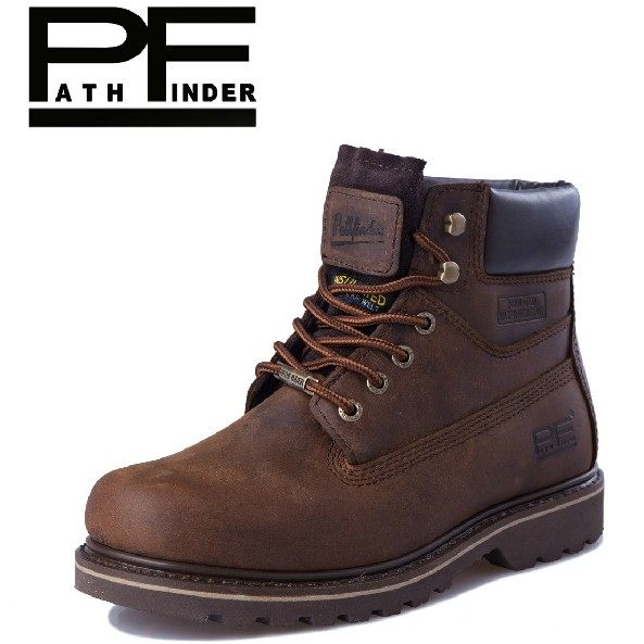 pf春季真皮短筒高帮鞋大黄靴