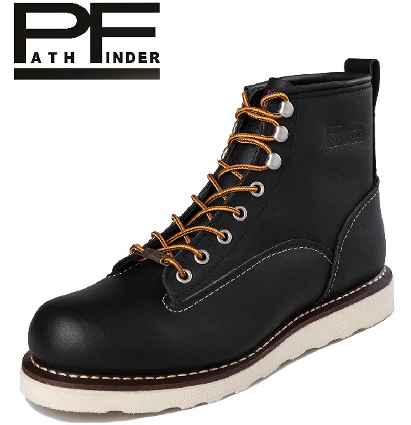 pf春季韩版圆头高帮鞋短筒工装靴