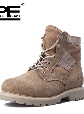 春夏PF男靴短靴真皮马丁靴男户外靴短筒沙漠靴男磨砂情侣靴固特异