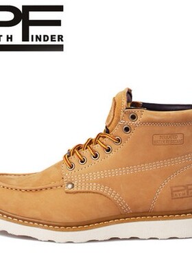 春款PF女靴短靴马丁靴真皮高帮鞋大码潮骑士靴女工装靴7688固特异