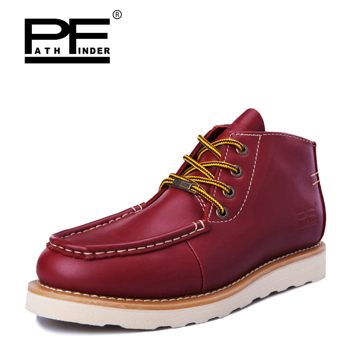 真皮休闲风厚底马丁靴高帮工装鞋