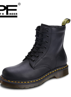 pathfinder真皮女鞋马丁靴女英伦7孔高帮鞋女工装短靴女靴PF4803