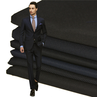 新品春秋平纹西装面料纯色西服布料适合做男女西裤套装笔挺亲肤
