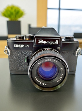 稀有海鸥DF-1带58/2镜头原装出口版黑色胶卷套机收藏旅拍新手入门