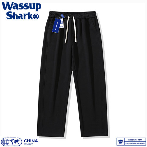 潮牌春秋季加绒直筒休闲阔腿长裤