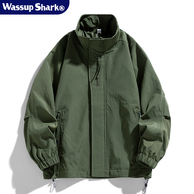 日系春秋季轻户外冲锋衣外套男