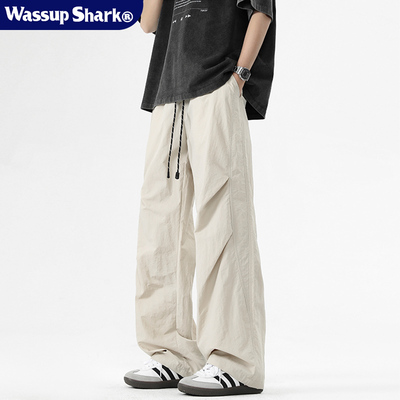 美式伞兵休闲裤男夏薄款冰丝长裤