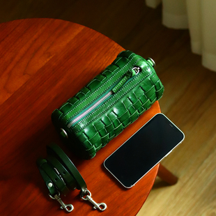 peshawar 夏天绿色女包迷你真皮小挎包 小众文艺日系小包包女式