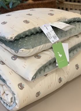 韩国大鹅冬季加厚保暖单人豆豆被150x200cm可机洗全棉大豆冬被芯