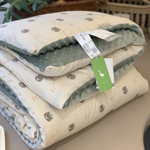 韩国大鹅全棉加厚可机洗豆豆被