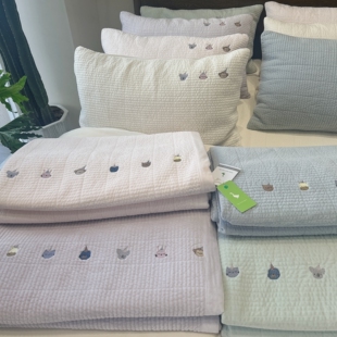 韩国大鹅秋冬加厚绒床盖三件套可配套双面绒可机洗春秋被四件套