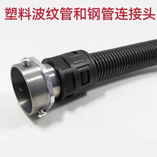 镀锌钢管PE波纹管连接头 PP PA尼龙塑料穿线浪管和硬金属管对接件