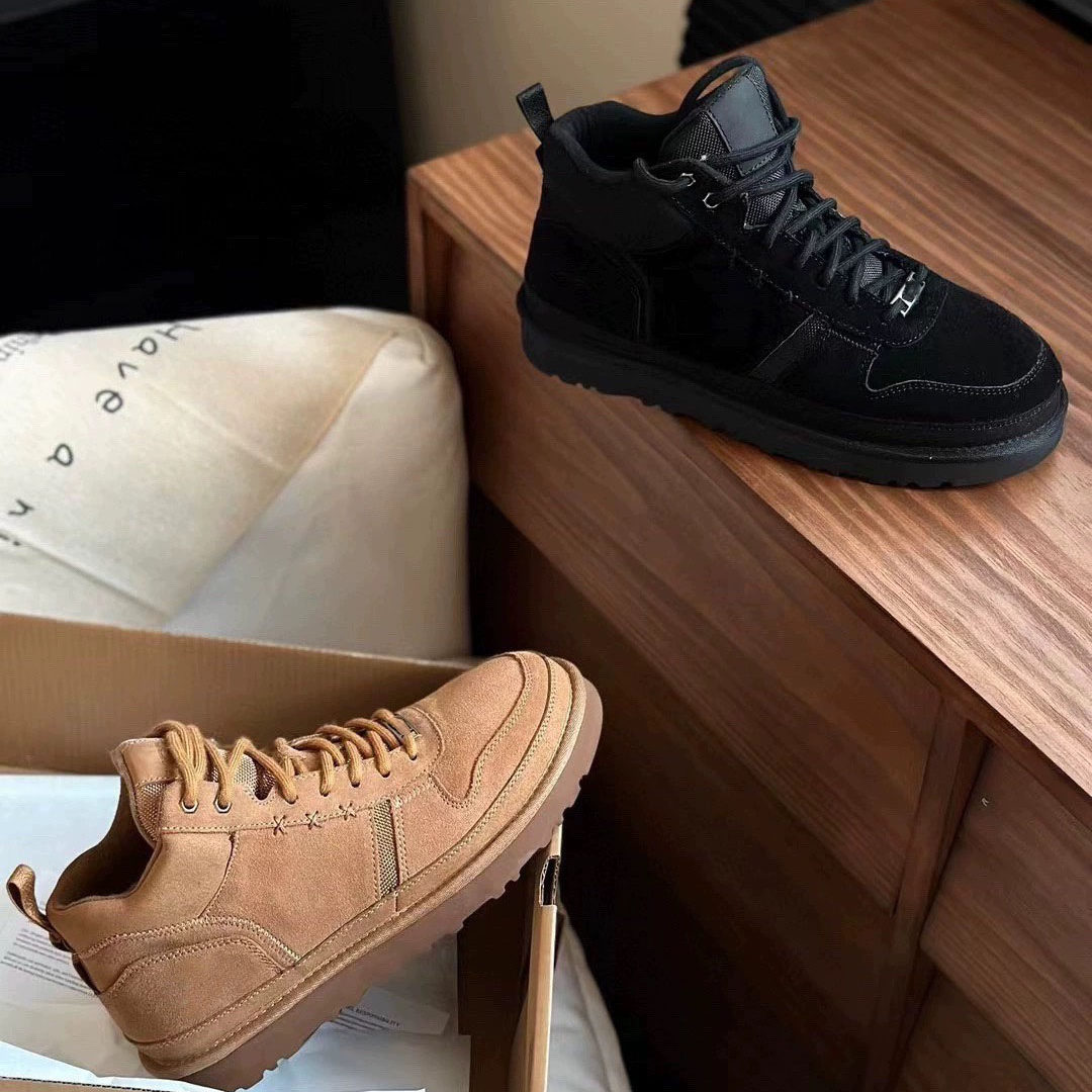 冬季羊毛海兰德男鞋真皮真毛男靴