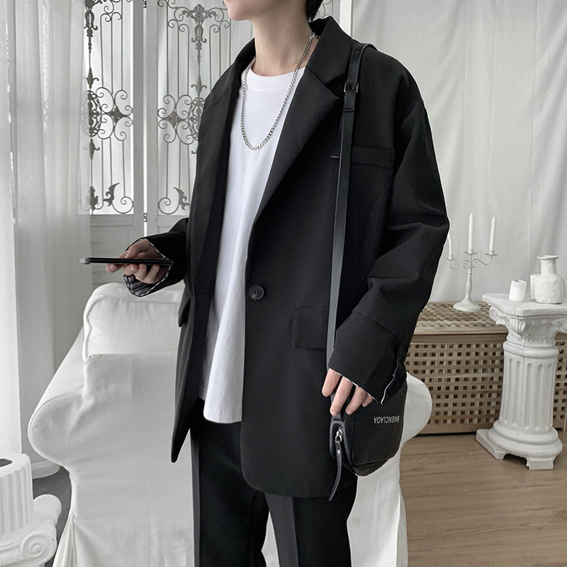 港风潮流韩版宽松纯色西服休闲西装1003W1910P80,男装西服,星座1003