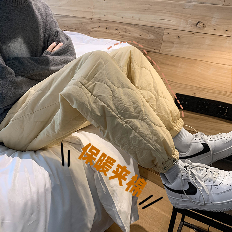 秋冬潮流夹棉中性百搭保暖休闲裤宽松1003K333P65,男装休闲裤,星座1003